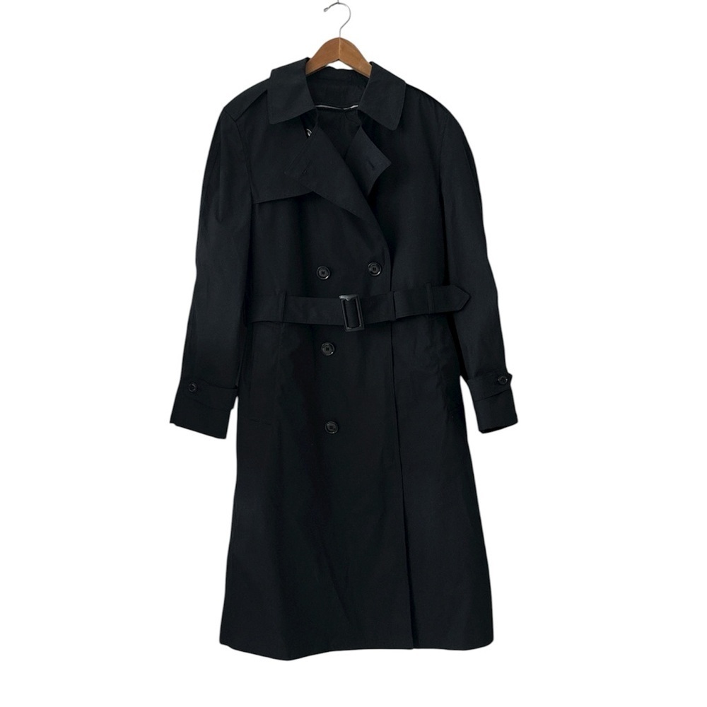 Defense Logistics Agency Garrison Collection All Weather Black Trench Coat sz 38